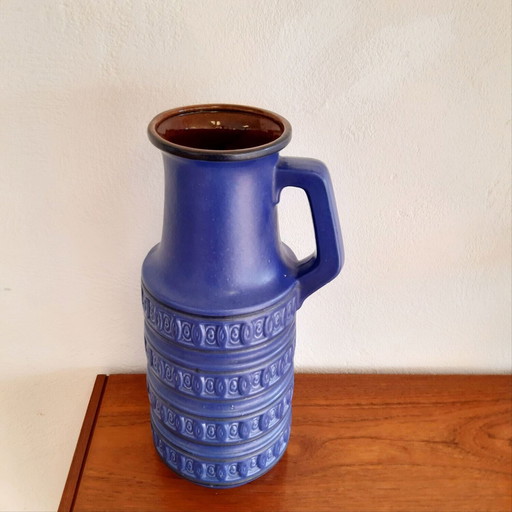 West Germany large blue vase