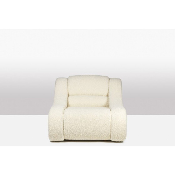 Image 1 of Pair of vintage rectangular armchairs with fine curls, Italy