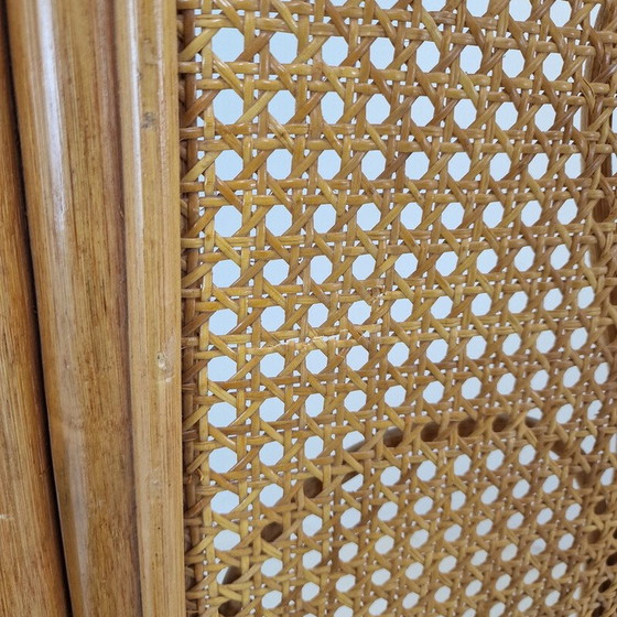 Image 1 of Vintage rattan and wicker screen, Italy 1960