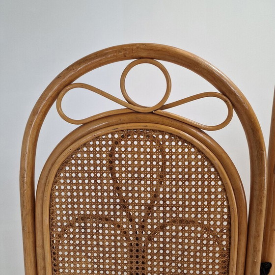 Image 1 of Vintage rattan and wicker screen, Italy 1960