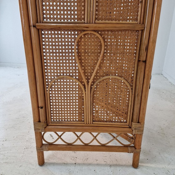 Image 1 of Vintage rattan and wicker screen, Italy 1960