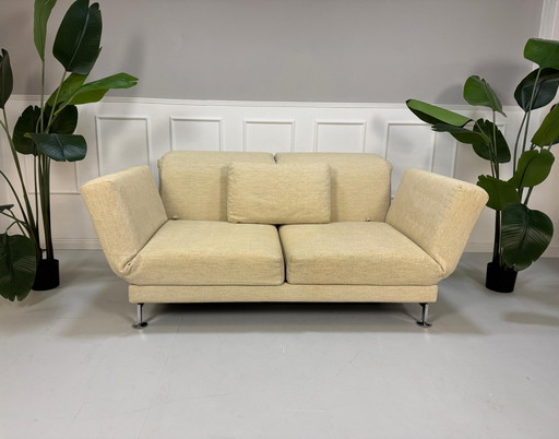 Brühl Moule Fabric Sofa Couch Relax function Beige