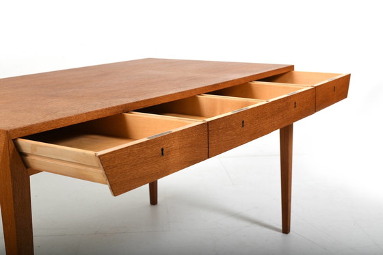 Image 1 of Teak Desk by Severin Hansen for Haslev Møbler 1950s