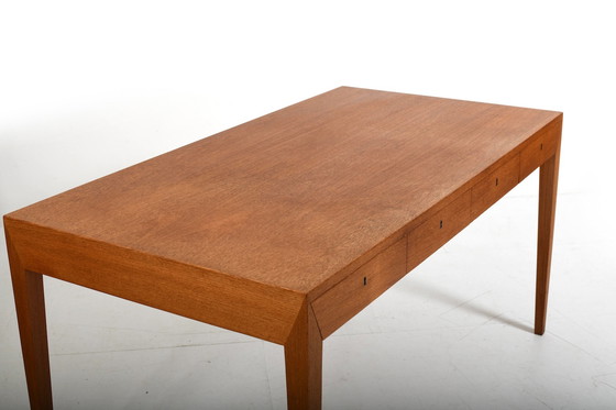 Image 1 of Teak Desk by Severin Hansen for Haslev Møbler 1950s