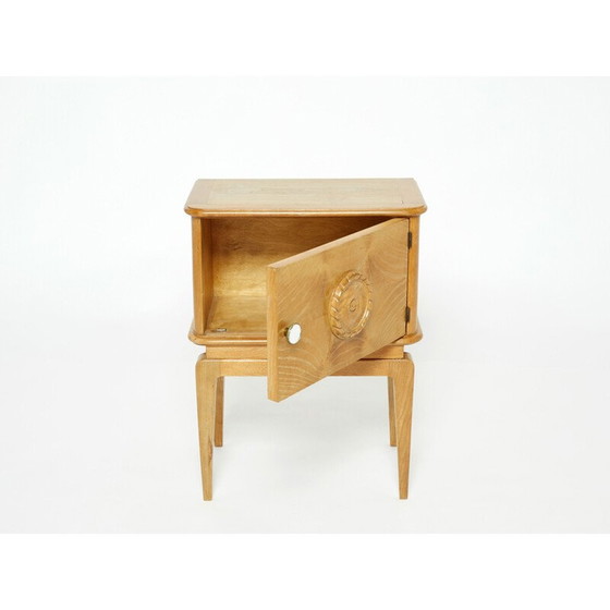 Image 1 of Comodino vintage in frassino intagliato, anni '40