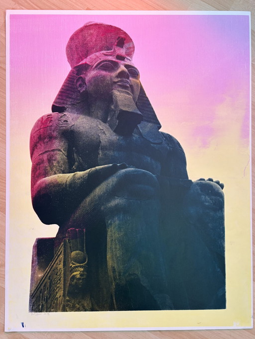 Original Screen Print Of Egyptian Pharaoh