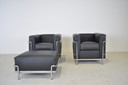2x Sillón Cassina LC2 + reposapiés/otomana nuevo