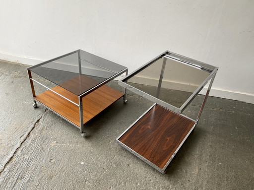 1960’S Mid-Century Modern Drinks Trolley And Matching Coffee Table By Mda (Miller Design Associates)