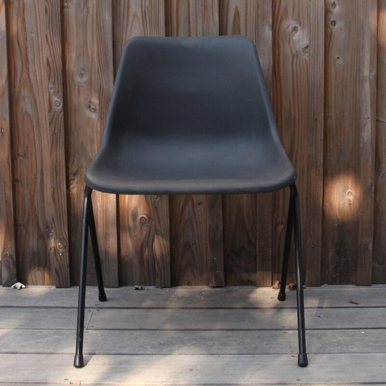 Image 1 of Set of 5 vintage grey plastic chairs by Robin Day for Hille
