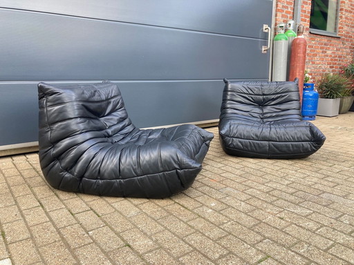 Authentic Ligne Roset Togo Set Original Leather In Top Condition!