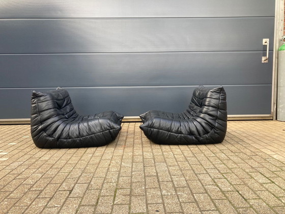 Image 1 of Authentic Ligne Roset Togo Set Original Leather In Top Condition!