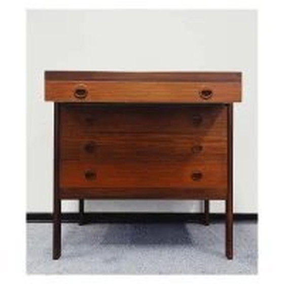 Image 1 of Mobiletto vintage in teak con ribalta per scrivania 