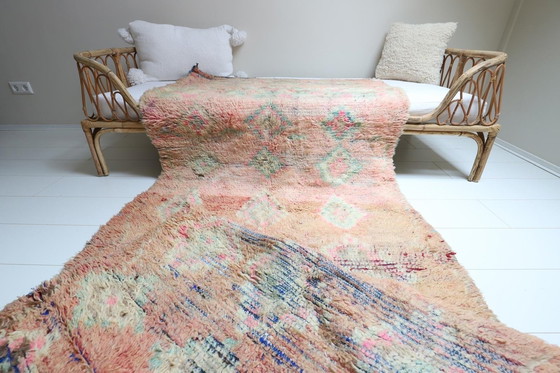 Image 1 of Tappeto berbero in lana vintage fatto a mano, 318x118 cm