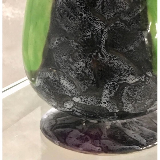 Image 1 of Vintage green ceramic vase, 1960