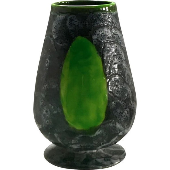 Image 1 of Vintage green ceramic vase, 1960
