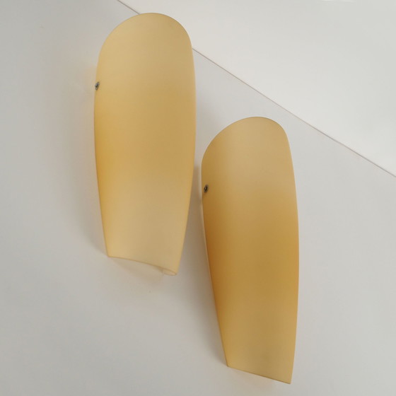 Image 1 of Set Of Two Wall Lamps, Murano Glass, Italian Design, 1980S, Manufacture: Victoria