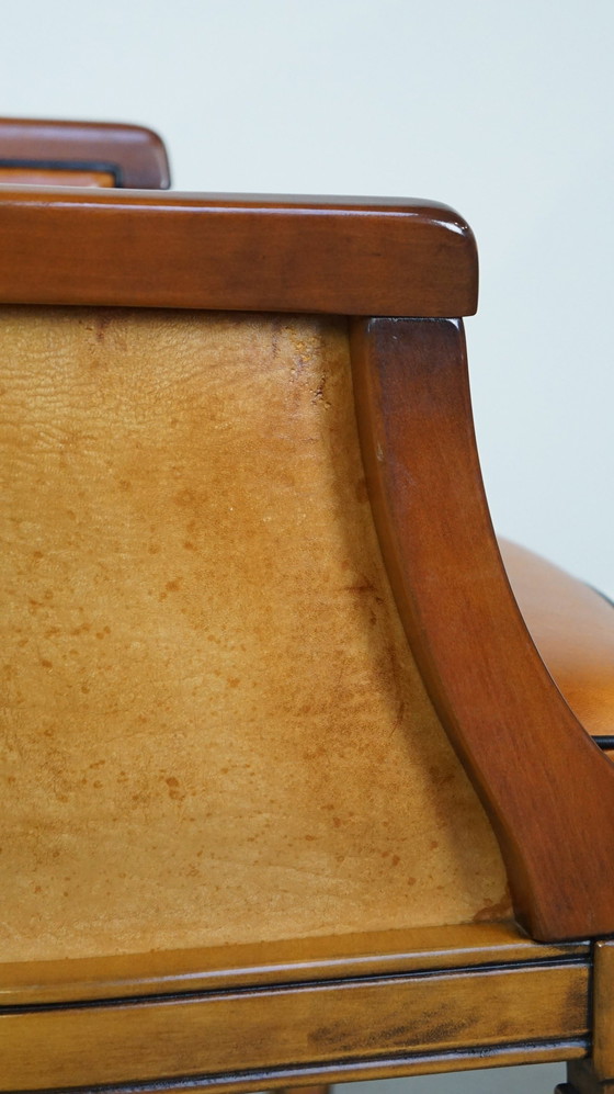 Image 1 of 4 X Sheep Leather Dining Chair Combined With Wood