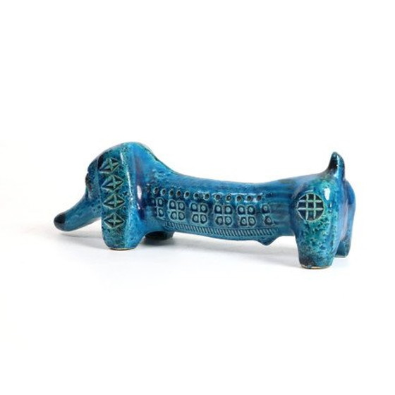 Image 1 of Rimini Blu Dachshund Figure By Bitossi