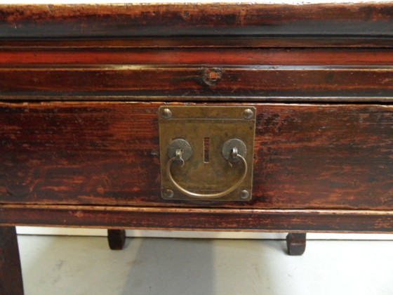 Image 1 of Vintage Japanese Side Table With Drawer