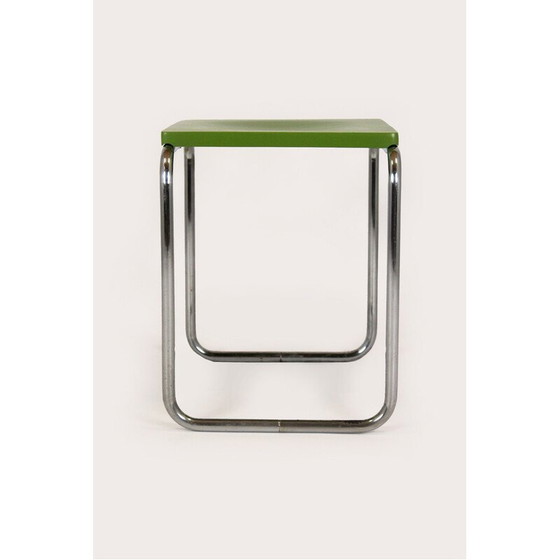 Image 1 of Vintage chromed tubular steel stool by Slezak, Czech Republic 1930s