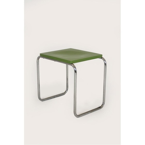 Image 1 of Vintage chromed tubular steel stool by Slezak, Czech Republic 1930s