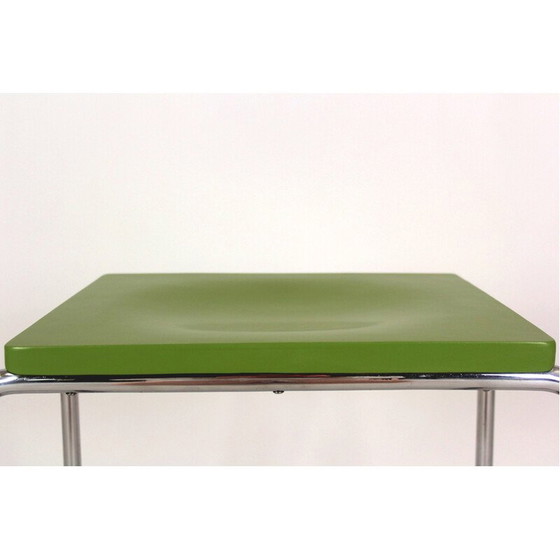 Image 1 of Vintage chromed tubular steel stool by Slezak, Czech Republic 1930s