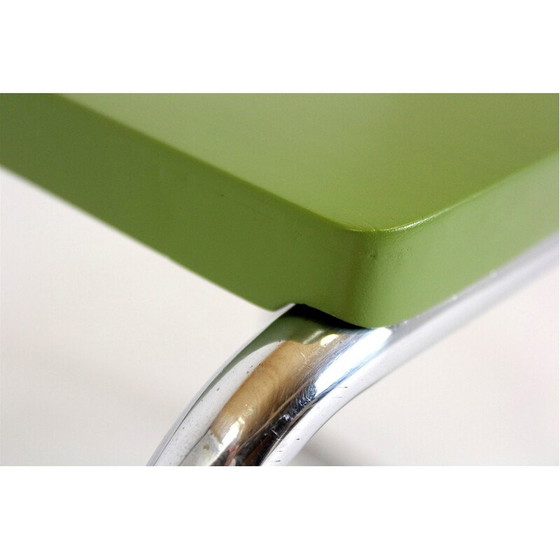 Image 1 of Vintage chromed tubular steel stool by Slezak, Czech Republic 1930s