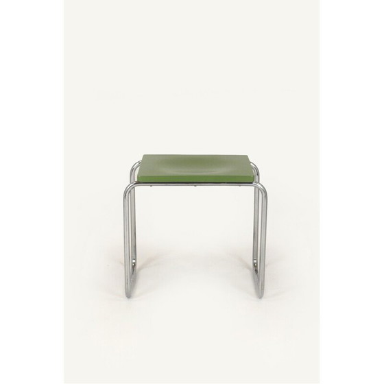 Image 1 of Vintage chromed tubular steel stool by Slezak, Czech Republic 1930s
