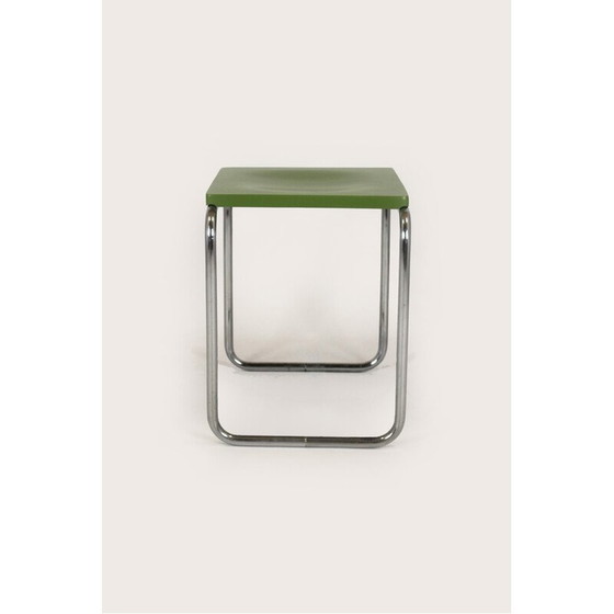 Image 1 of Vintage chromed tubular steel stool by Slezak, Czech Republic 1930s