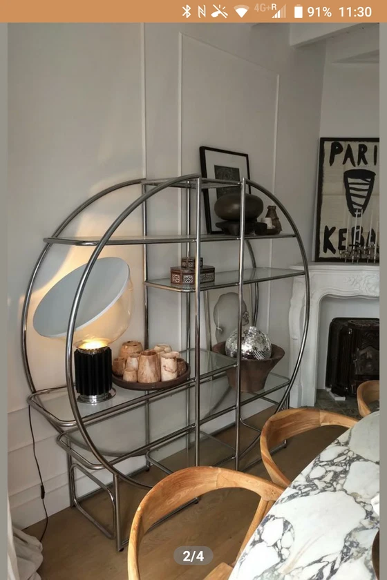 Image 1 of Chrome Art Deco/Bauhaus Style Rack Years 50'-70'