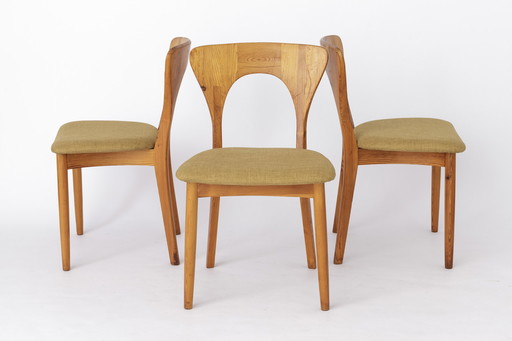 3 Chaises Niels Koefoed, 1960, modèle Peter, bois d'épicéa, Lot de 3