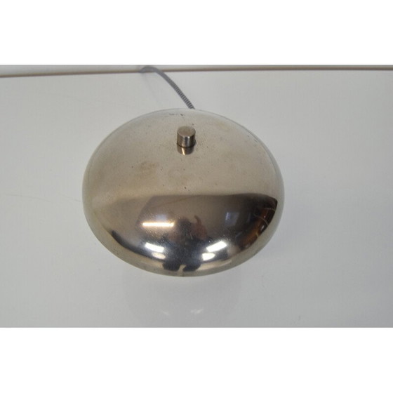 Image 1 of Vintage Art deco table lamp in chrome, metal and glass, Czechoslovakia 1930s