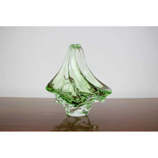 Vintage glass bowl by Josef Hospodka, Czechoslovakia 1960