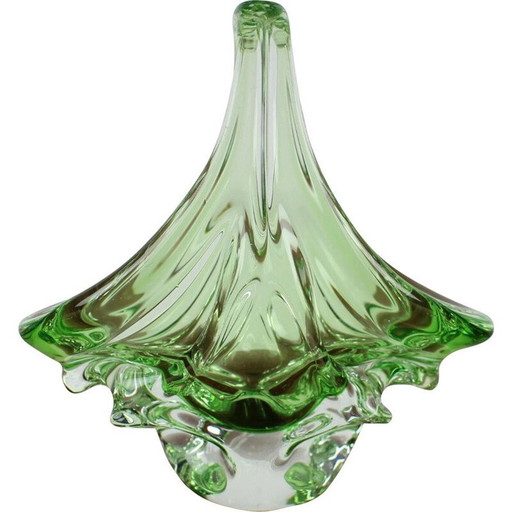 Vintage glass bowl by Josef Hospodka, Czechoslovakia 1960