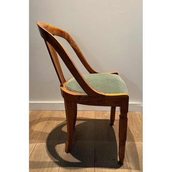 Image 1 of Set of 6 vintage walnut Gondola chairs, 1930