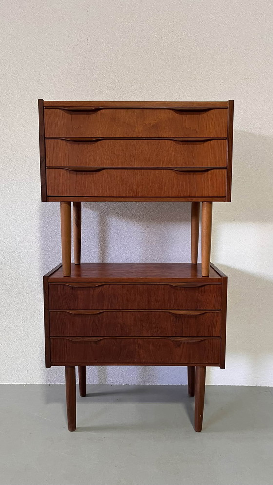 Image 1 of 2x Danish nightstand drawer