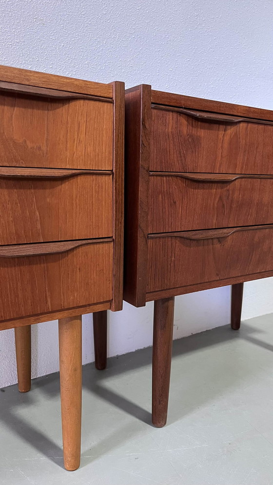 Image 1 of 2x Danish nightstand drawer