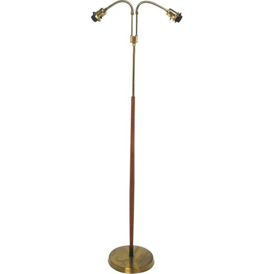 Image 1 of Vintage teak and metal floor lamp for Konsthantverk, Sweden 1950