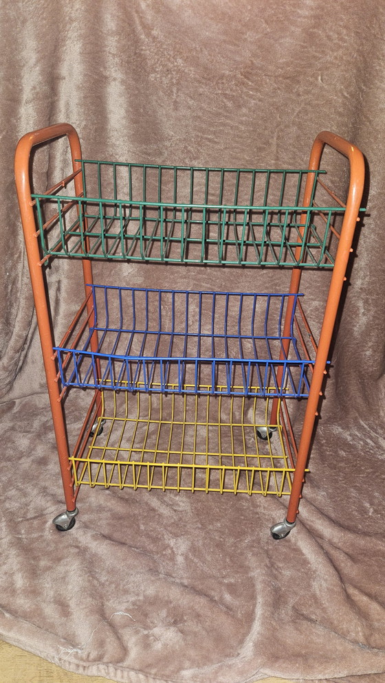 Image 1 of Postmodern Serving Cart Memphis Style