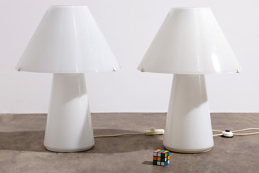 Gianni Seguso Rare Large murano glass table lamps ,1970 Murano Vetri