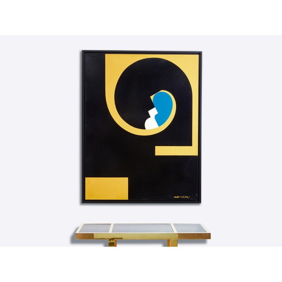 Image 1 of Dipinto d'epoca su pannello di legno di Yves Plantevin, 1974