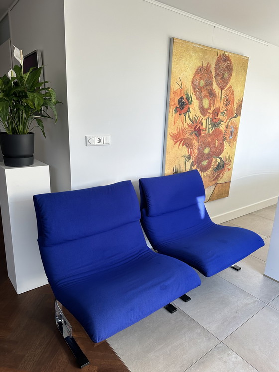 Image 1 of 2x Saporiti Italia Giovanni Offredi Onda Armchairs