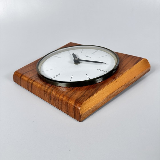 Image 1 of Midcentury Dugena wall clock wood