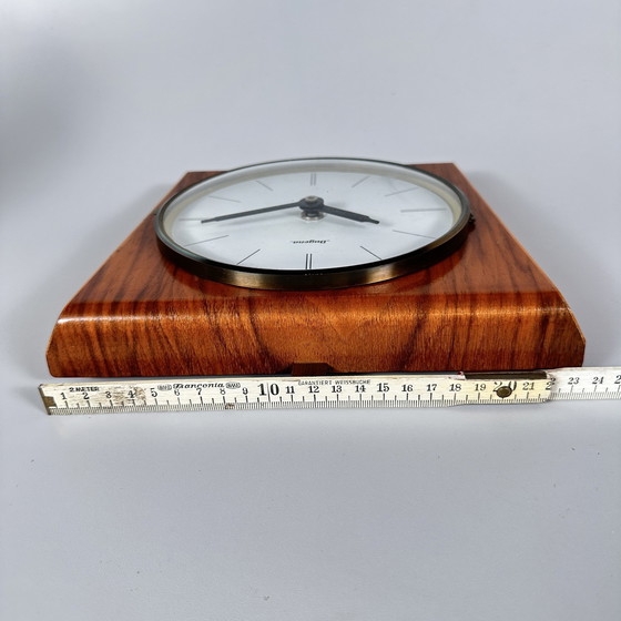 Image 1 of Midcentury Dugena wall clock wood