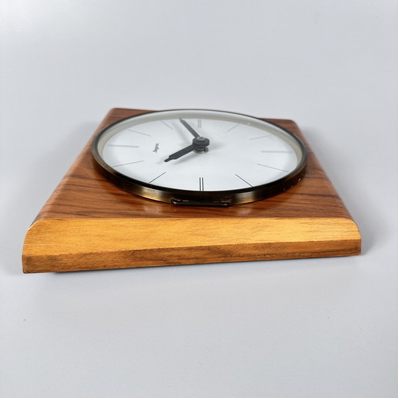 Image 1 of Midcentury Dugena wall clock wood