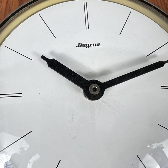 Image 1 of Midcentury Dugena wall clock wood