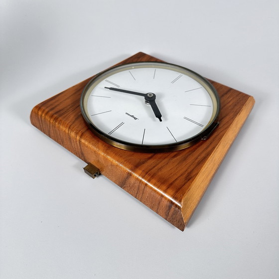 Image 1 of Midcentury Dugena wall clock wood