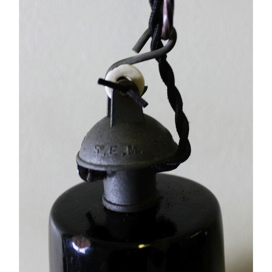 Image 1 of Lampada a sospensione vintage in lamiera smaltata di Reluma, Belgio, 1950