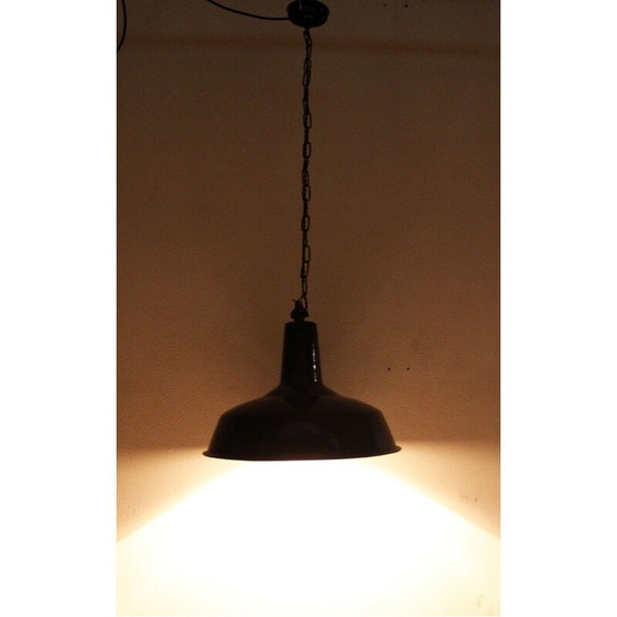 Image 1 of Lampada a sospensione vintage in lamiera smaltata di Reluma, Belgio, 1950