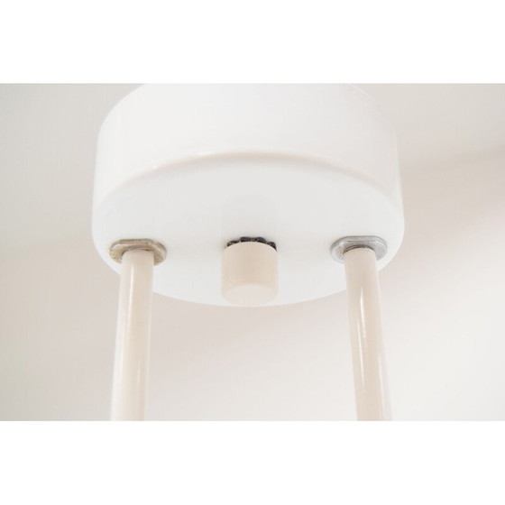 Image 1 of Vintage milk glass and lacquered metal suspension, Czechoslovakia 1970